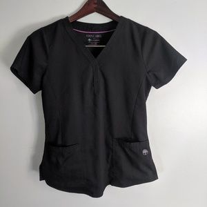 NWOT Black Healing Hands scrub top